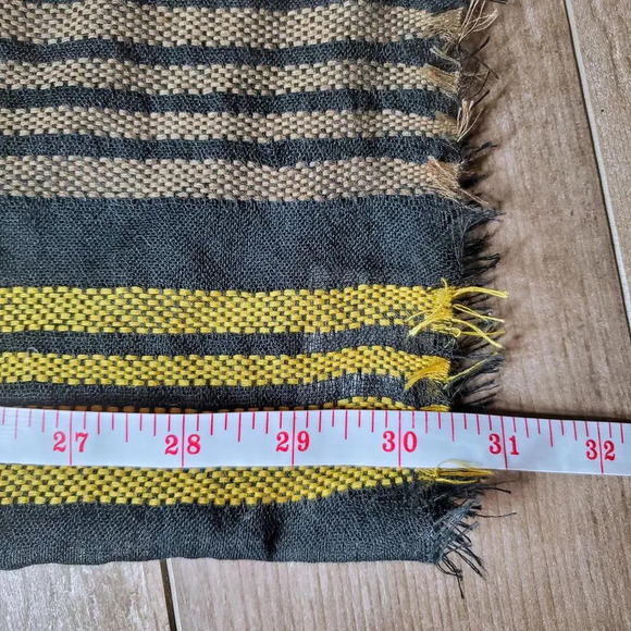 Target Black Multi-Color Fringe Edge Woven Striped Scarf EUC - Picture 5 of 16
